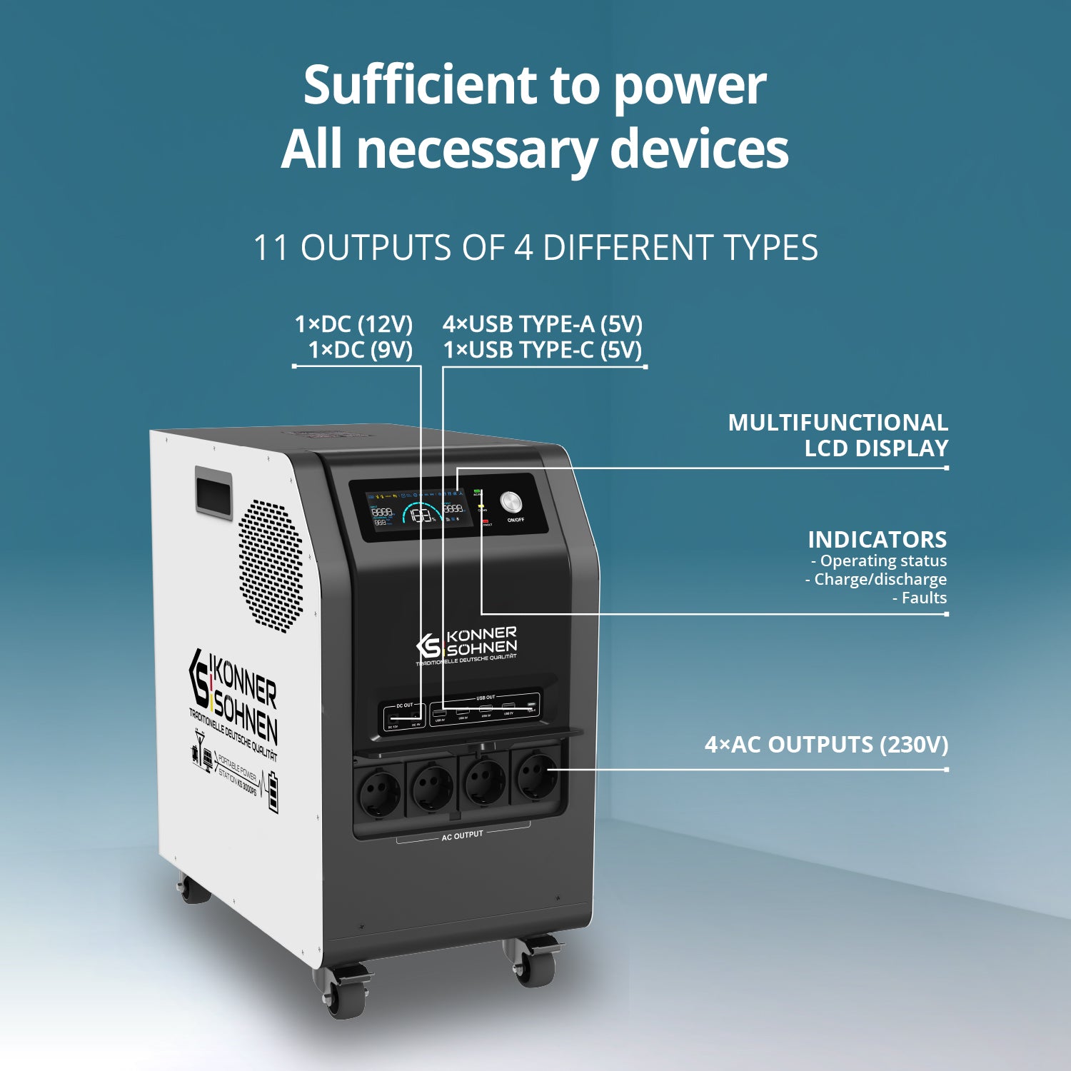 Portable Power Station 3-in-1 KS 3000PS