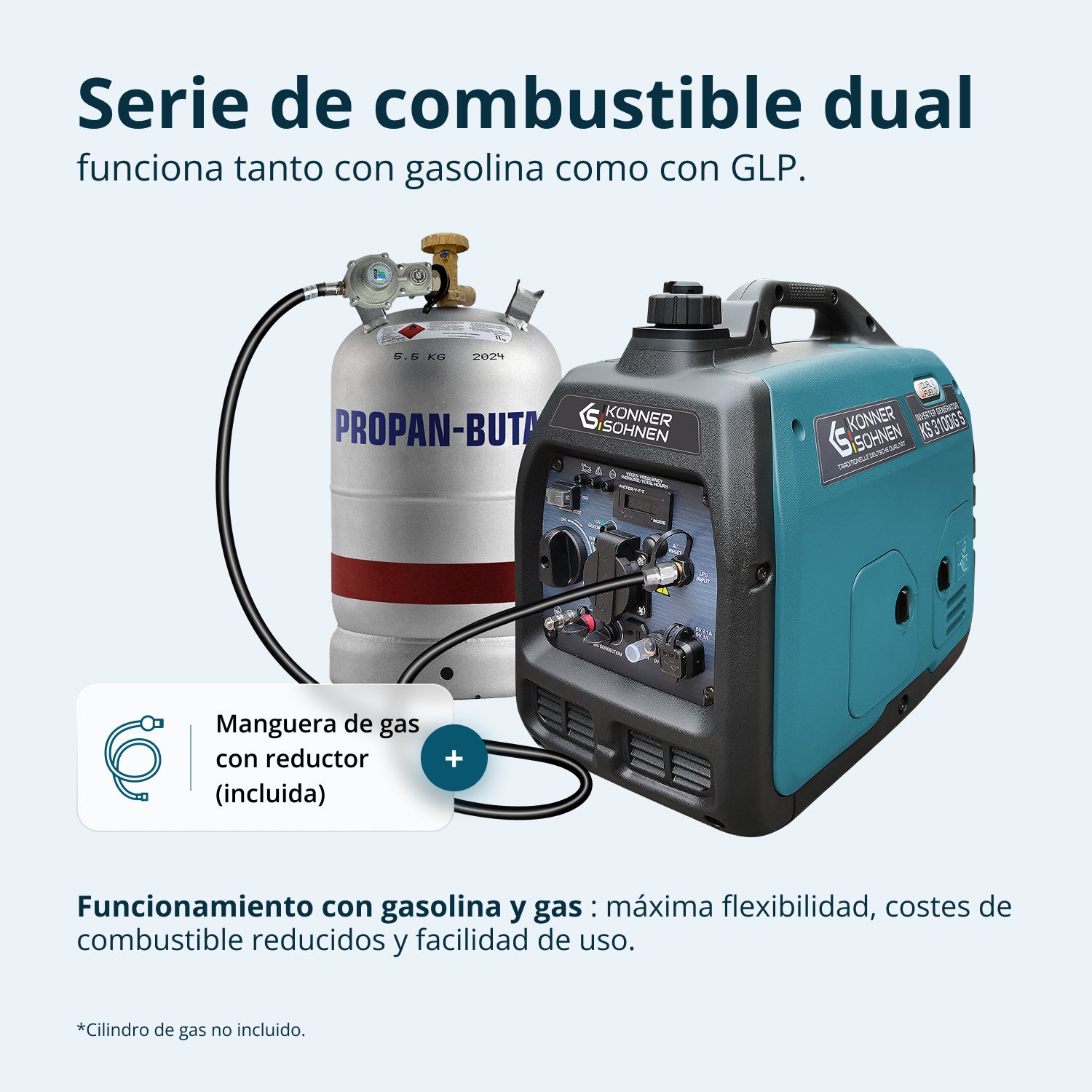 Generador inverter híbrido de gas/gasolina KS 3100iG S