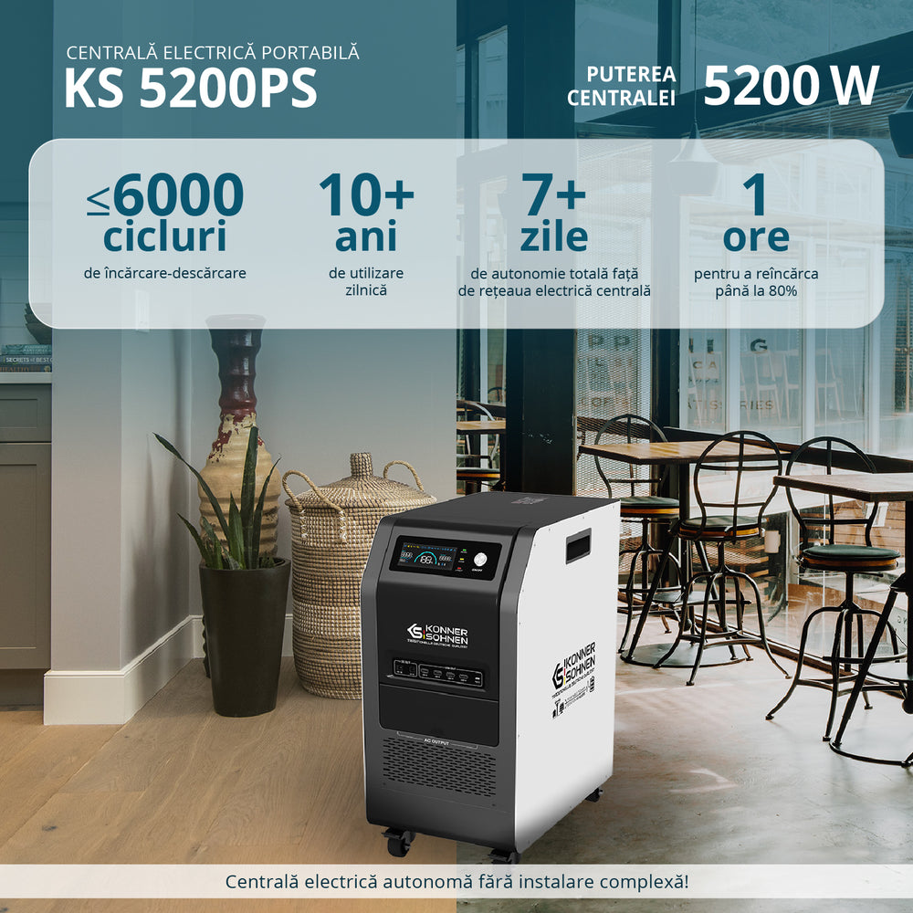 Stație de alimentare portabilă 3-ÎN-1 KS 5200PS