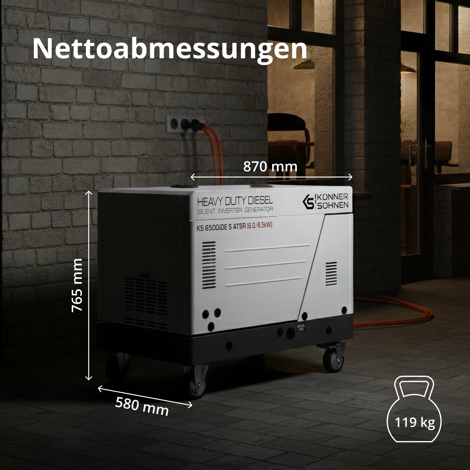 Diesel-Inverter-Generator im Schallschutzgehäuse KS 6500iDE S ATSR (B-Ware Sehr gut)