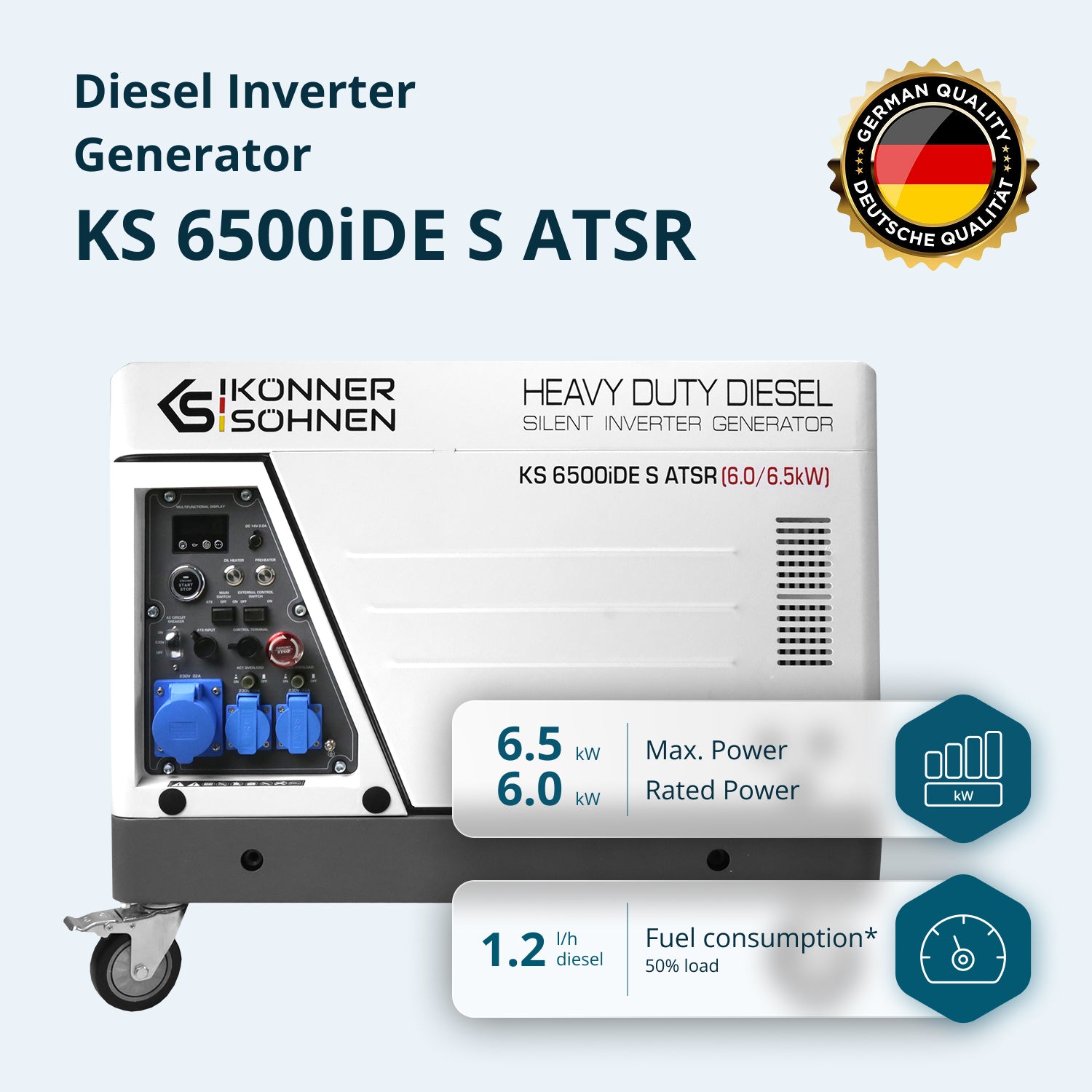 Diesel invertorový generátor v odhlučněném krytu KS 6500iDE S ATSR