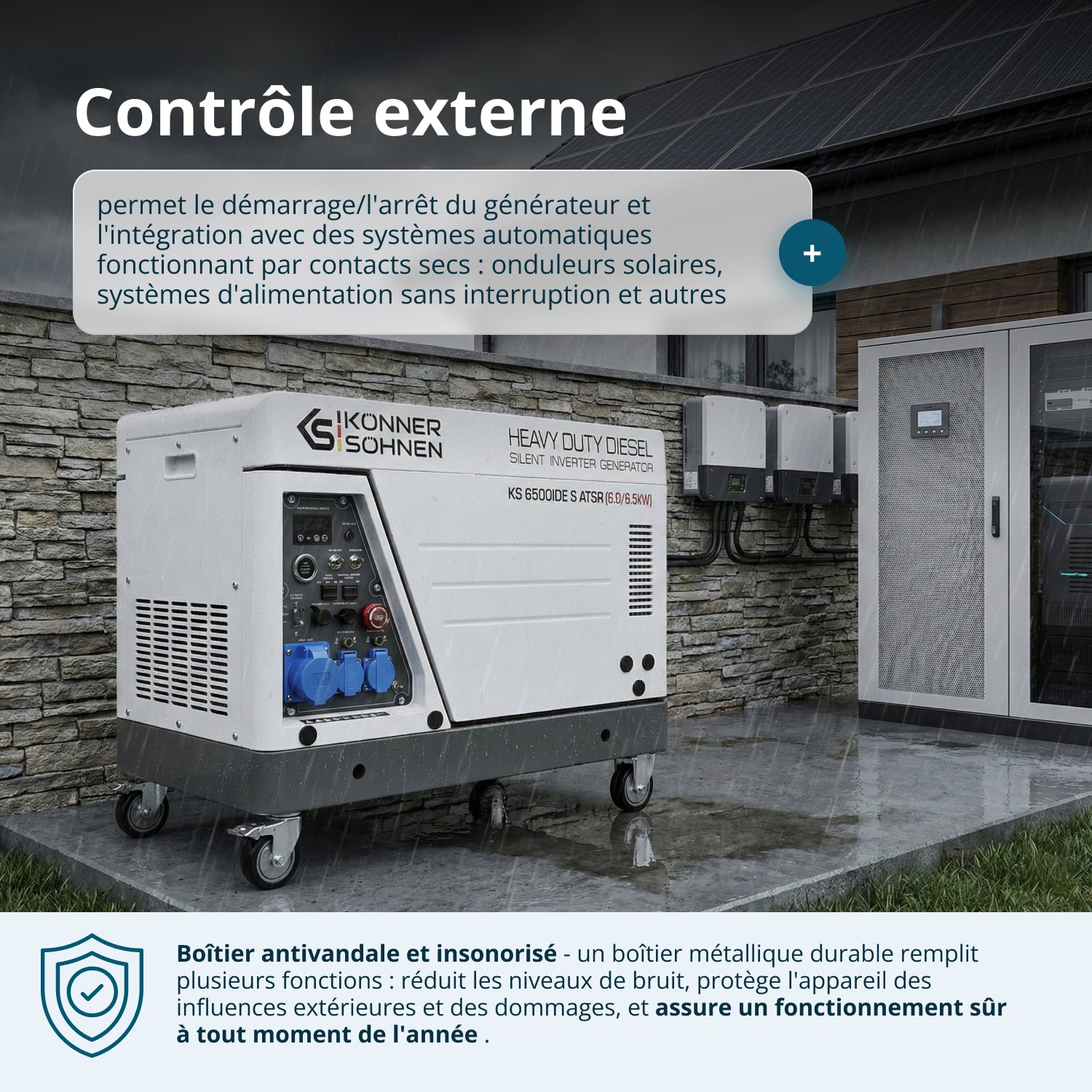 Groupe électrogène diesel inverter dans un caisson insonorisé KS 6500iDE S ATSR (Reconditionné Bon état)