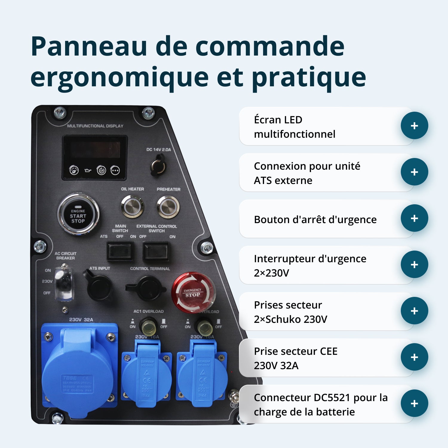 Groupe électrogène diesel inverter dans un caisson insonorisé KS 6500iDE S ATSR (Reconditionné Bon état)