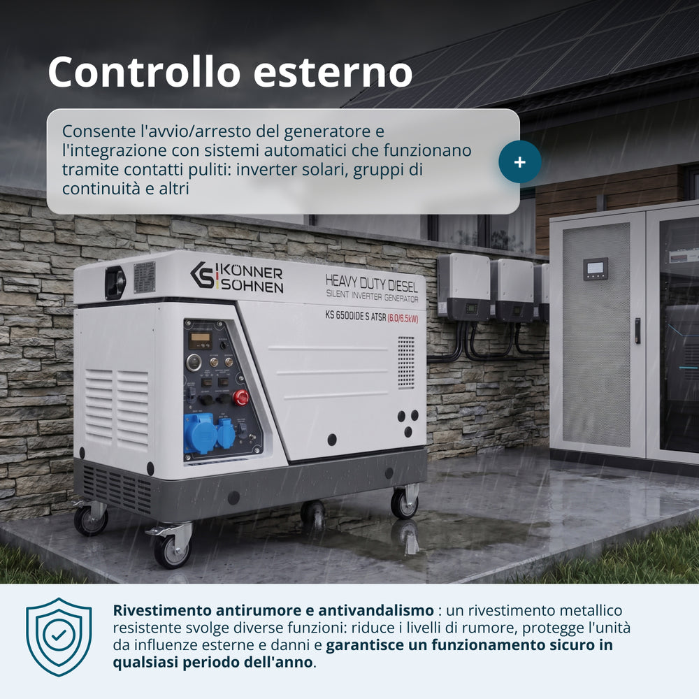 Generatore diesel inverter in cofano insonorizzato KS 6500iDE S ATSR