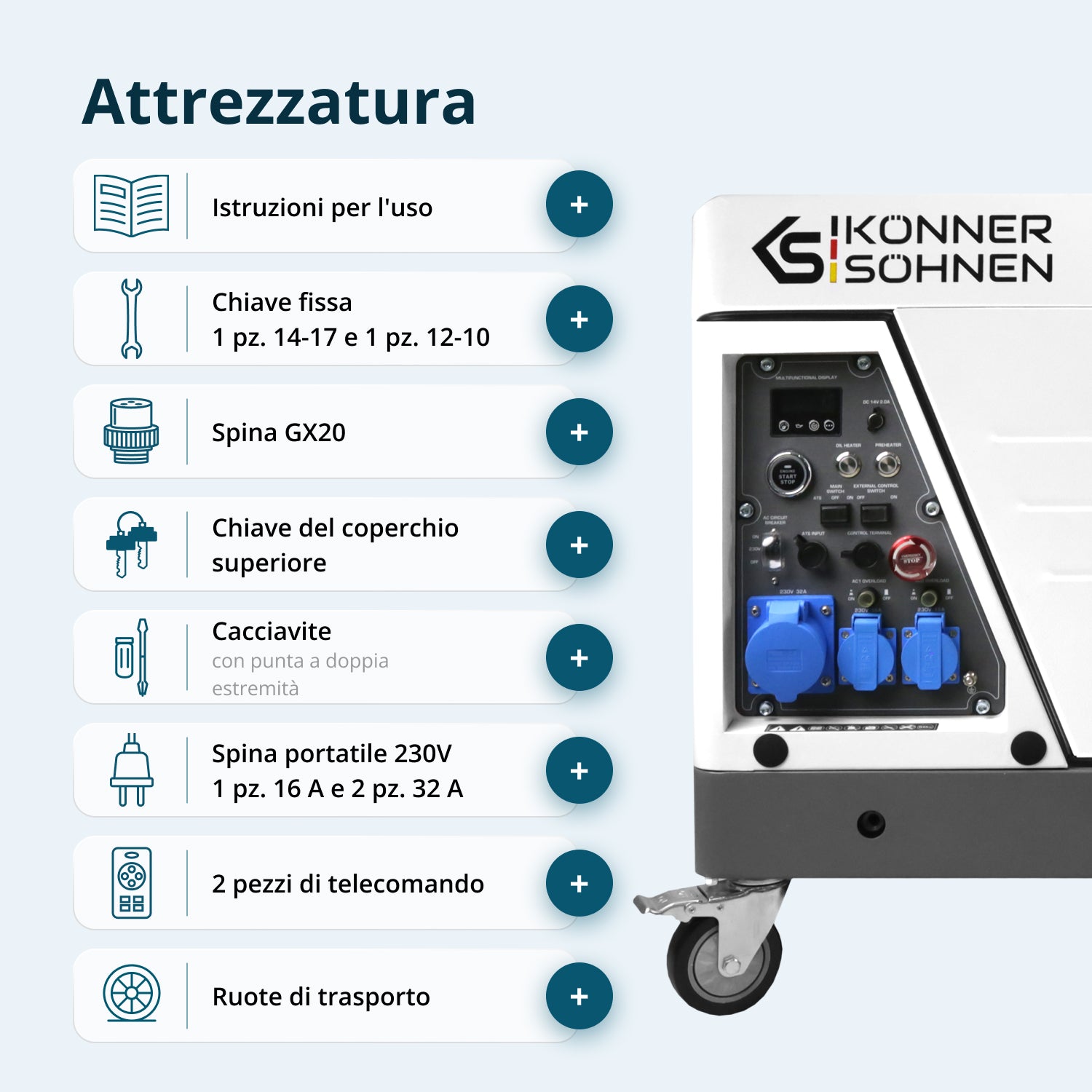 Generatore diesel inverter in cofano insonorizzato KS 6500iDE S ATSR