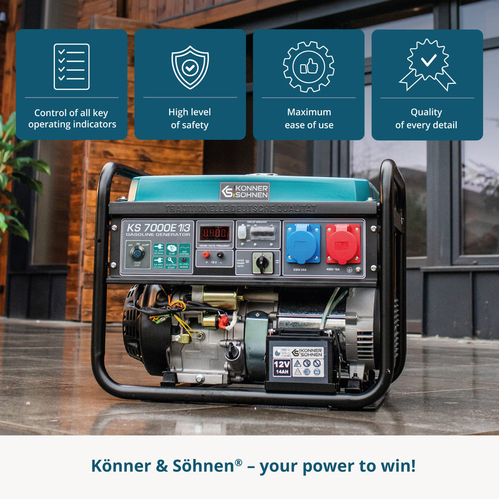 Benzingenerator "Könner & Söhnen" KS 7000E 1/3