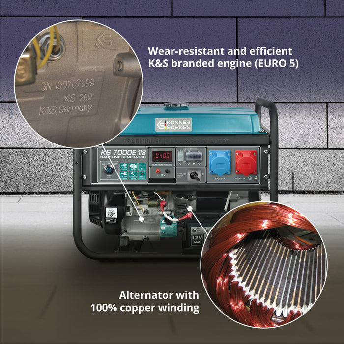 Benzingenerator "Könner & Söhnen" KS 7000E 1/3