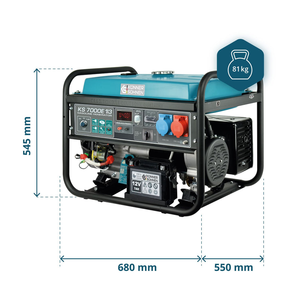 Benzingenerator "Könner & Söhnen" KS 7000E 1/3