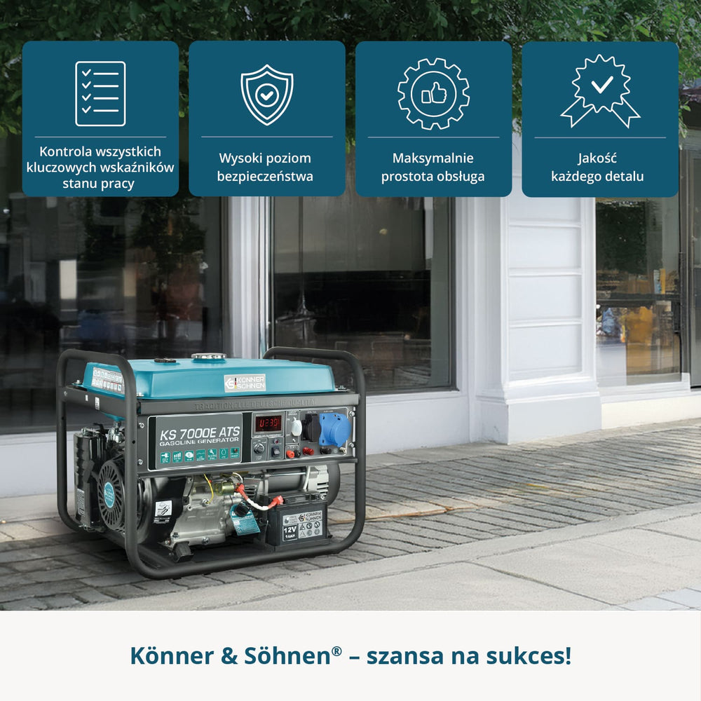 Generator benzynowy „Könner & Söhnen” KS 7000E ATS