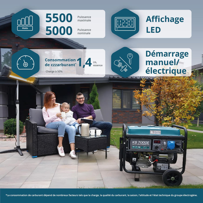 Groupe électrogène à essence "Könner & Söhnen" KS 7000E