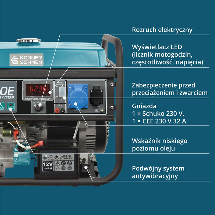 Generator benzynowy „Könner & Söhnen” KS 7000E