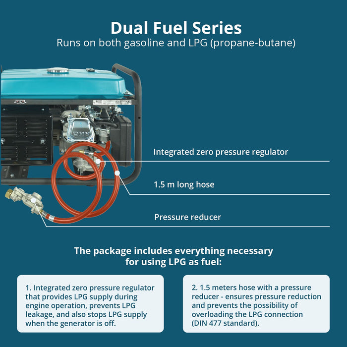LPG/Бензинов генератор „Könner & Söhnen“ KS 7000E G