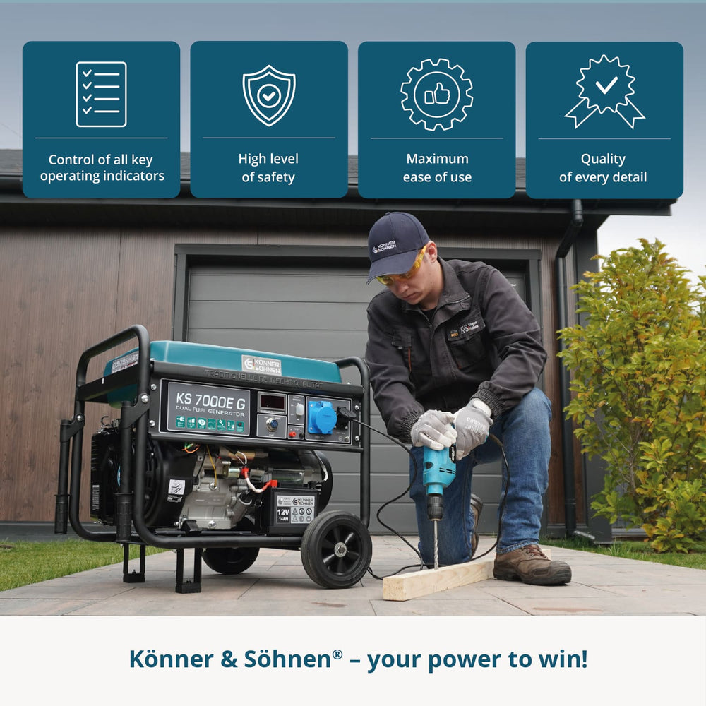 LPG/Бензинов генератор „Könner & Söhnen“ KS 7000E G