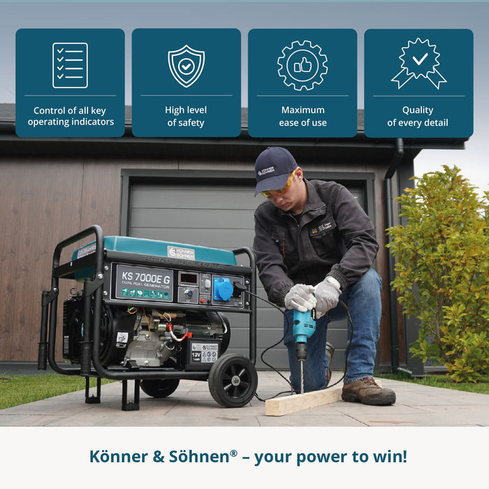 LPG/Бензинов генератор „Könner & Söhnen“ KS 7000E G
