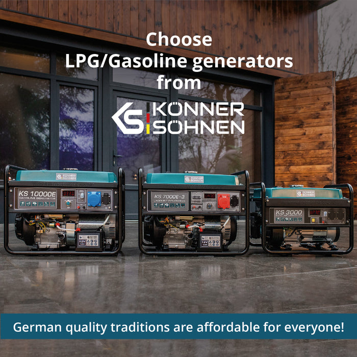 LPG/Бензинов генератор „Könner & Söhnen“ KS 7000E G