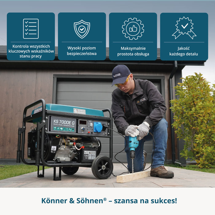Generator LPG/Benzyna „Könner & Söhnen” KS 7000E G