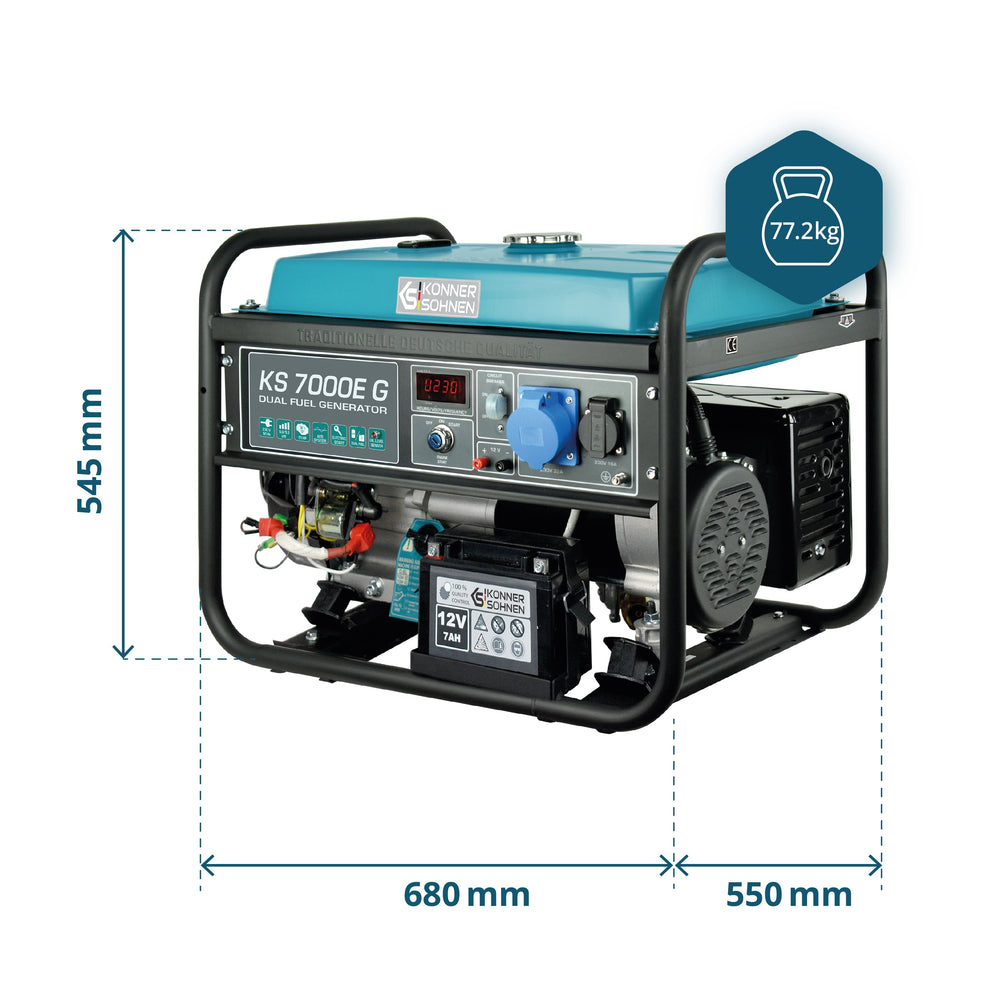 Generator LPG/Benzyna „Könner & Söhnen” KS 7000E G