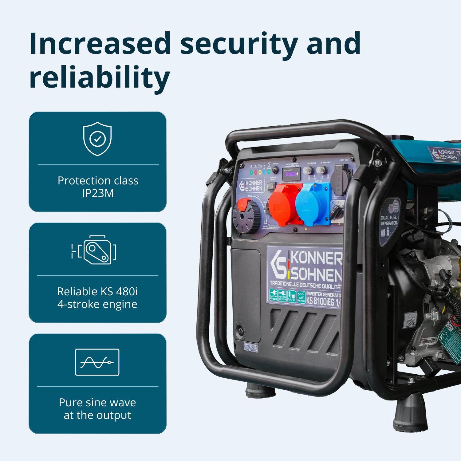 Gerador inversor a GPL/gasolina KS 8100iEG 1/3