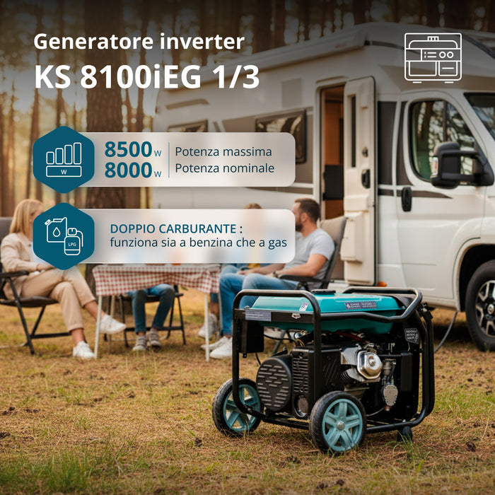 Generatore inverter a GPL/benzina KS 8100iEG 1/3