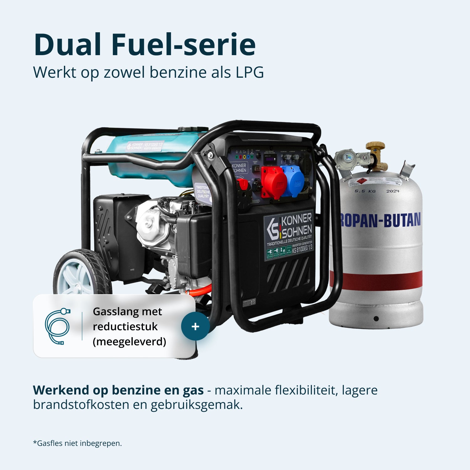 LPG/benzine invertergenerator KS 8100iEG 1/3