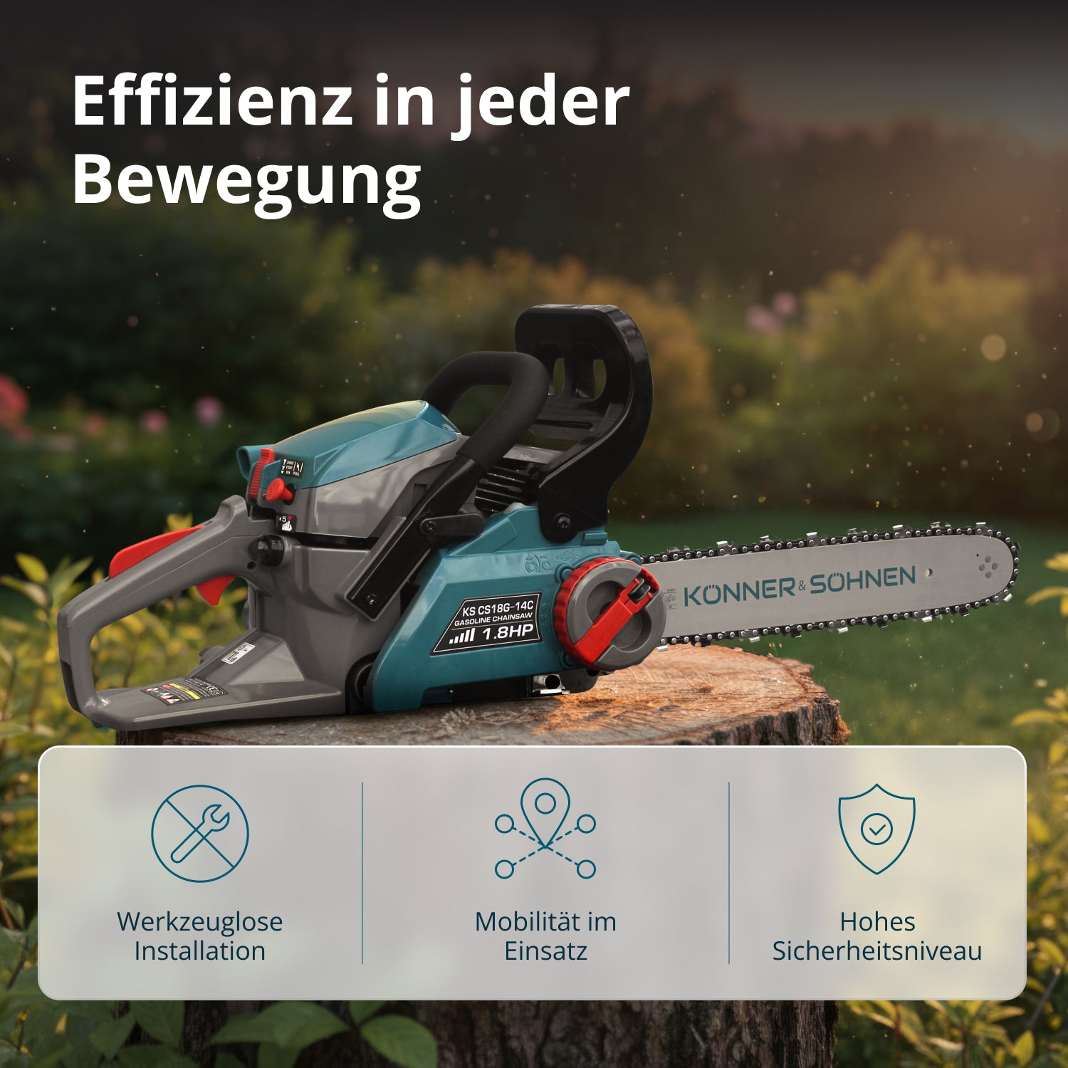 Benzin-Kettensäge KS CS18G-14C