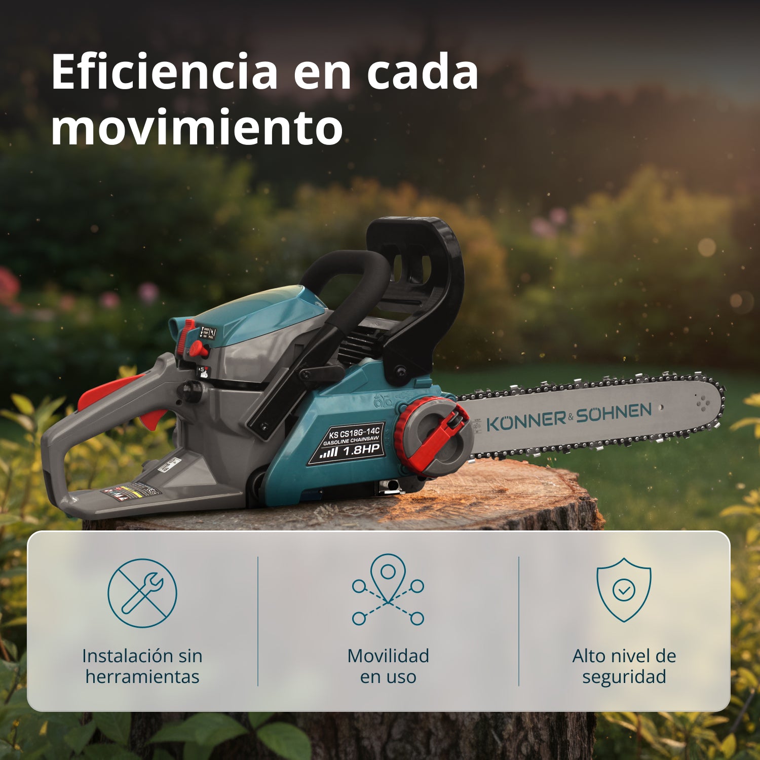 Motosierra de gasolina KS CS18G-14C