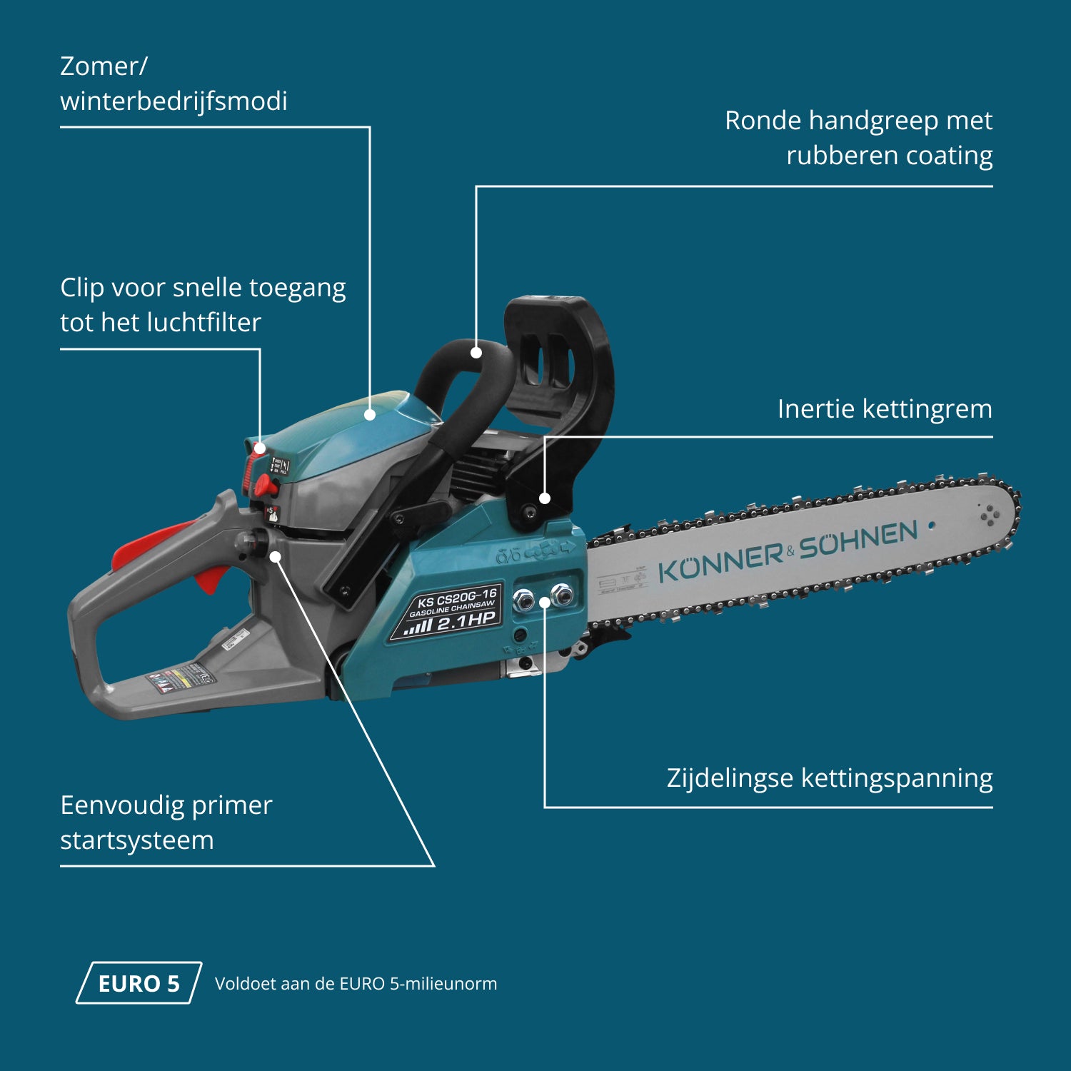 Benzinekettingzaag KS CS20G-16