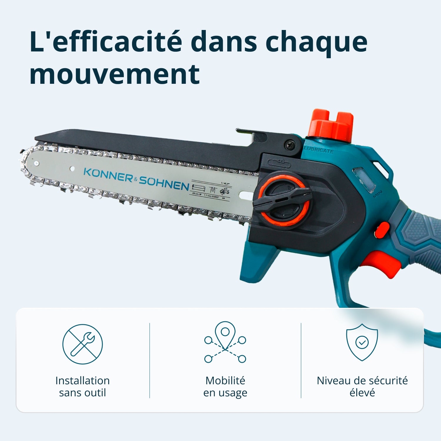 Mini Motosserra Sem Fios KS MCS20V-8