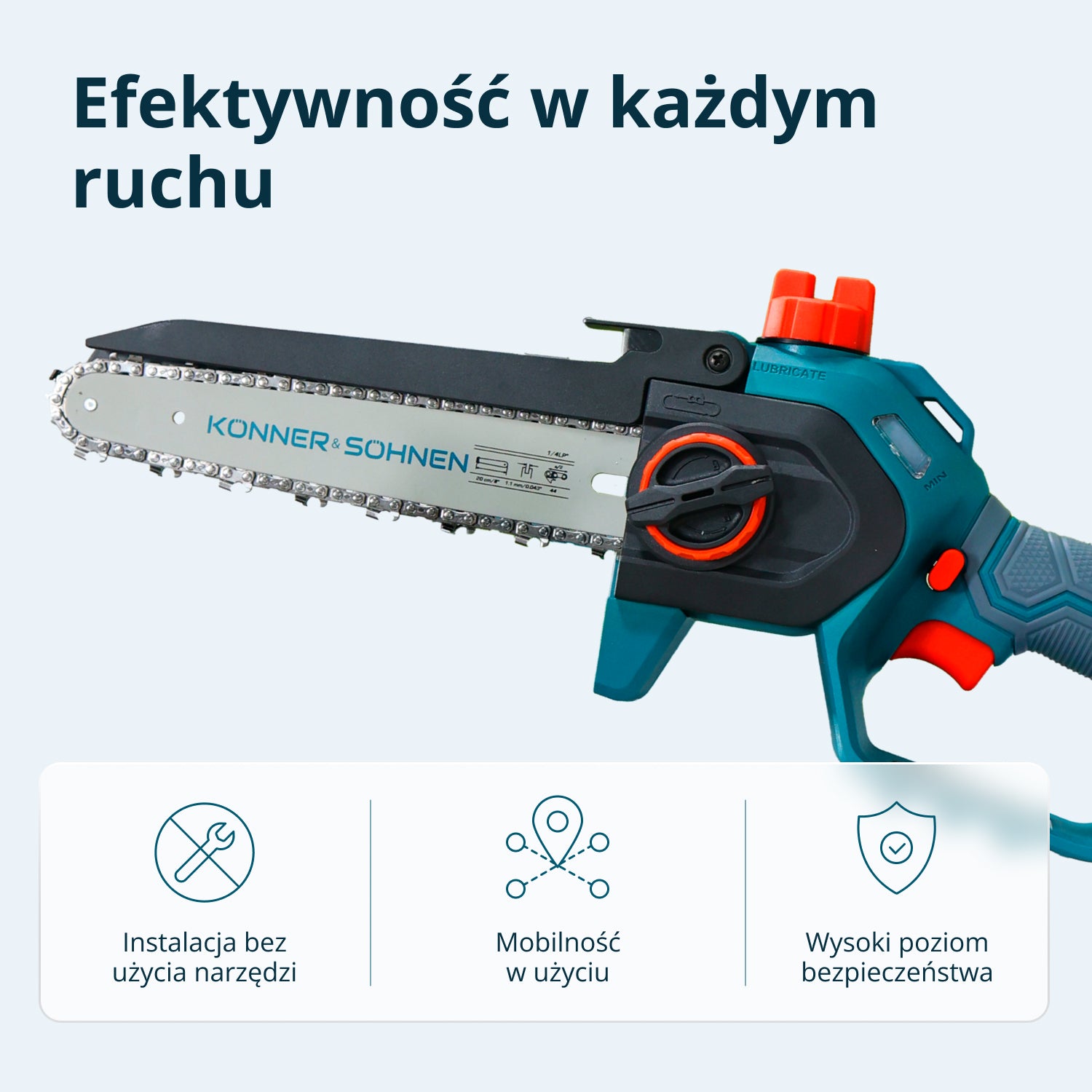 Mini Motosserra Sem Fios KS MCS20V-8