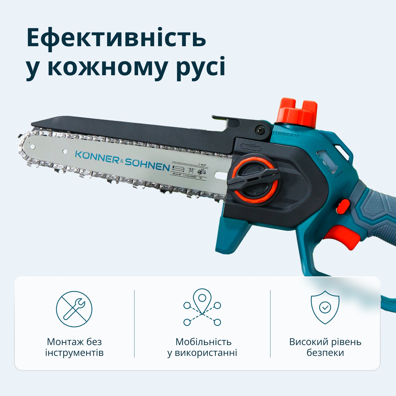 Mini Motosserra Sem Fios KS MCS20V-8