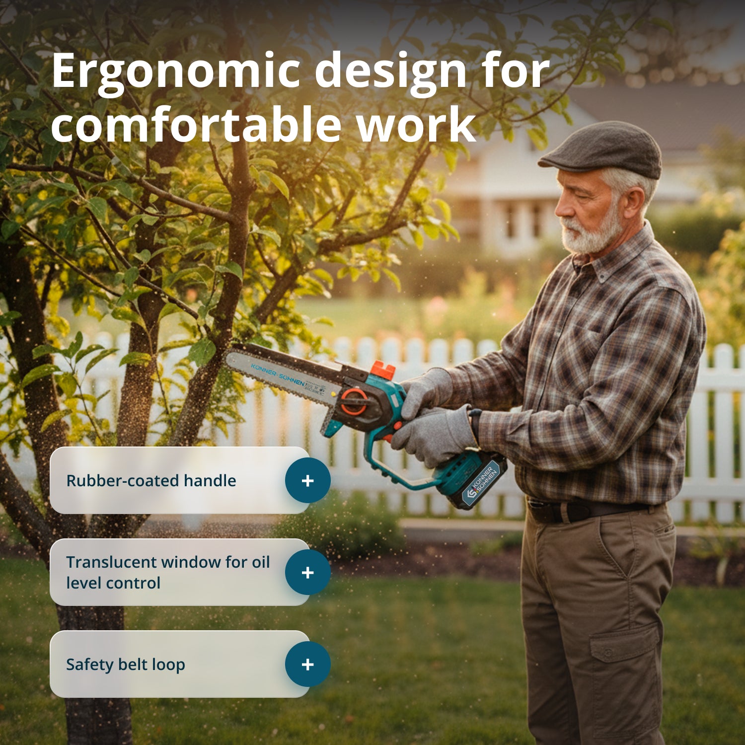 Mini Motosserra Sem Fios KS MCS20V-8