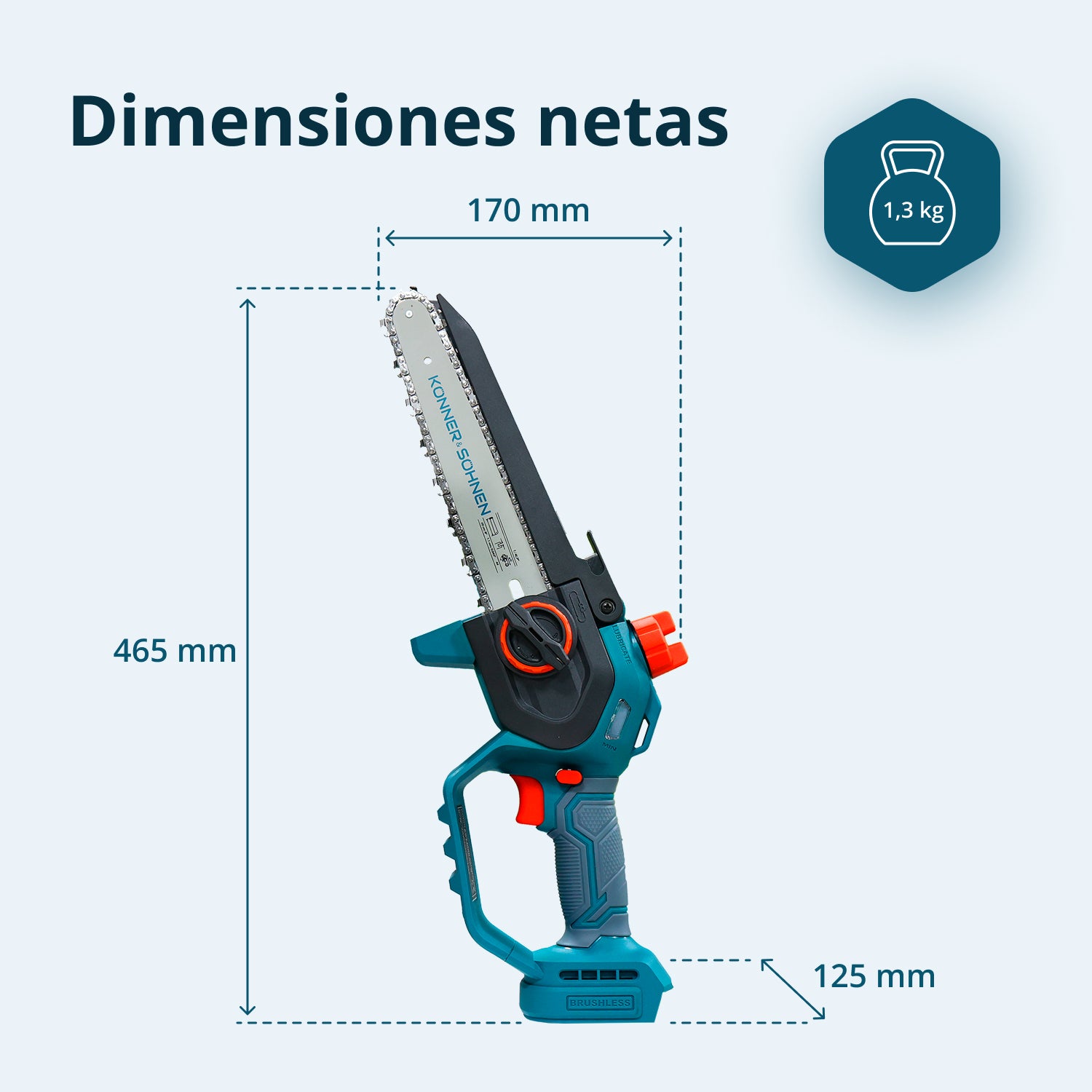 Mini Motosserra Sem Fios KS MCS20V-8
