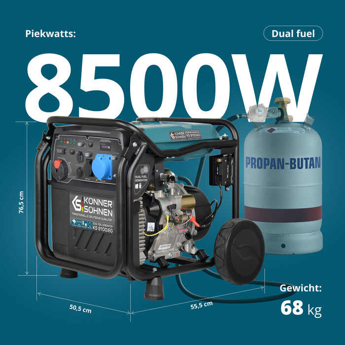 LPG/benzine invertergenerator KS 8100iEG (Refurbished – Licht gebruikt)
