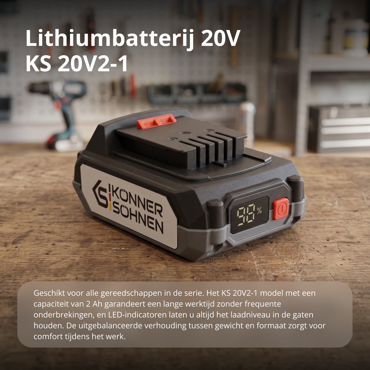 20V Lithiumbatterij KS 20V2-1