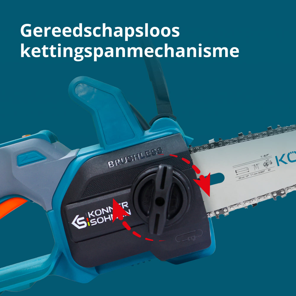 Snoerloze Mini Kettingzaag KS MCS20V-12 SET PLUS
