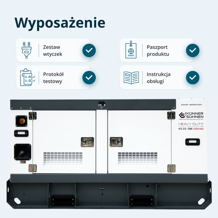 Trójfazowa elektrownia diesla KS 22-3BE 