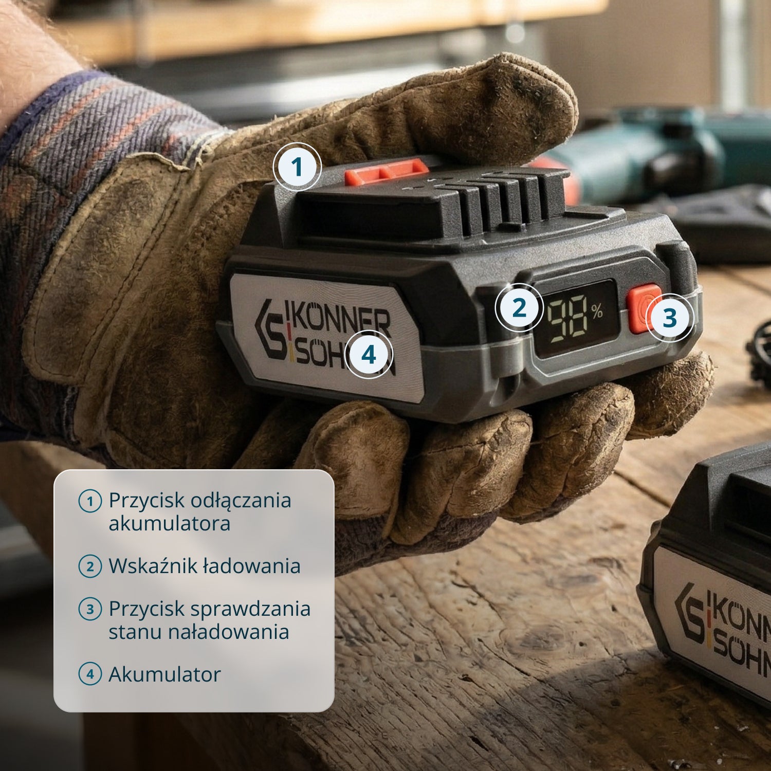 Akumulator litowy 20V KS 20V2-1