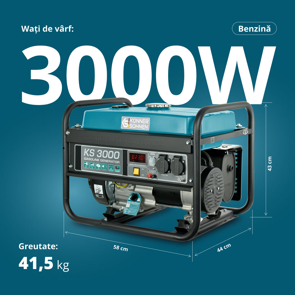 Generator pe benzină „Könner & Söhnen” KS 3000