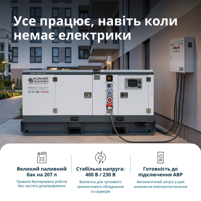 Дизельна трифазна електростанція KS 72-3BE