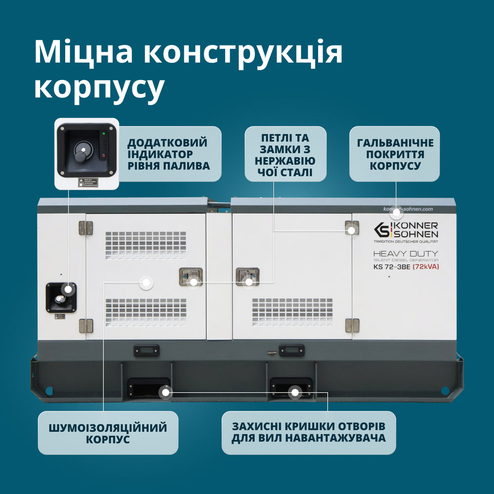 Дизельна трифазна електростанція KS 72-3BE