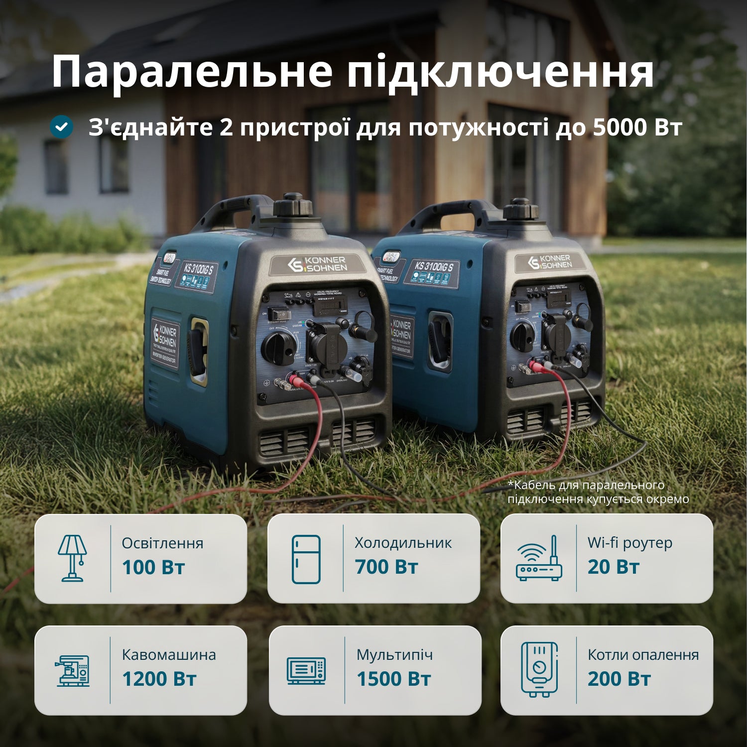 Інверторний генератор на LPG/бензині KS 3100iG S