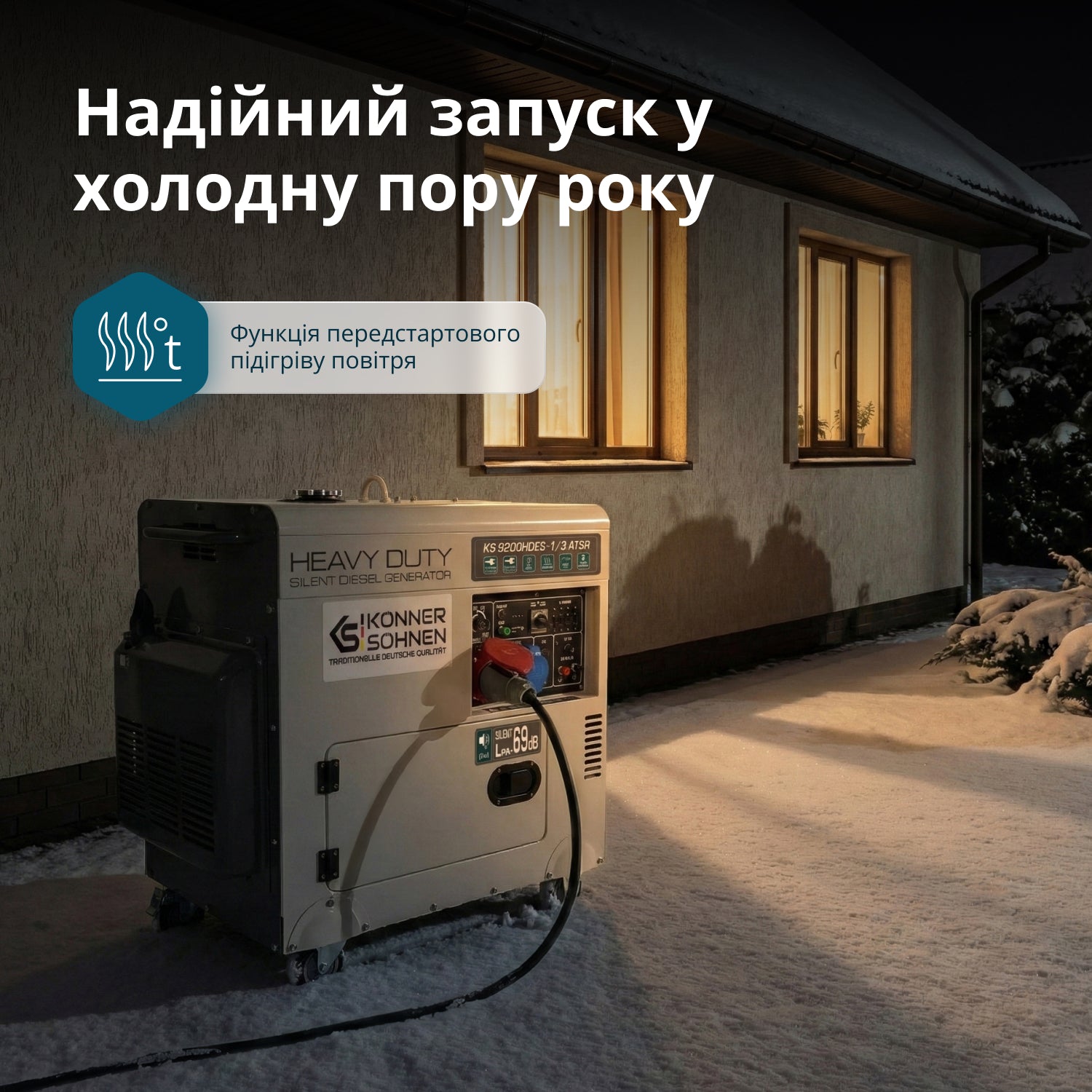 Дизельний генератор «Könner & Söhnen» KS 9200HDES-1/3 ATSR (EURO V)