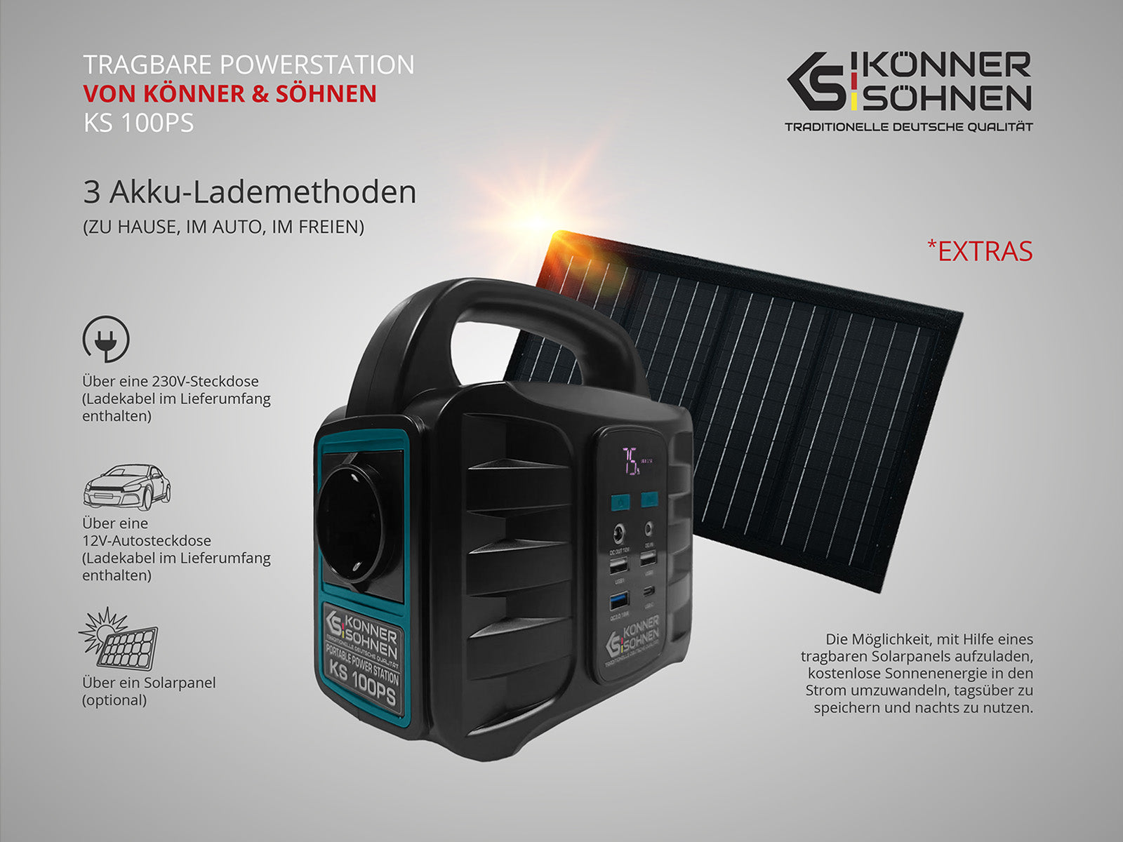 Tragbare Powerstation KS 100PS