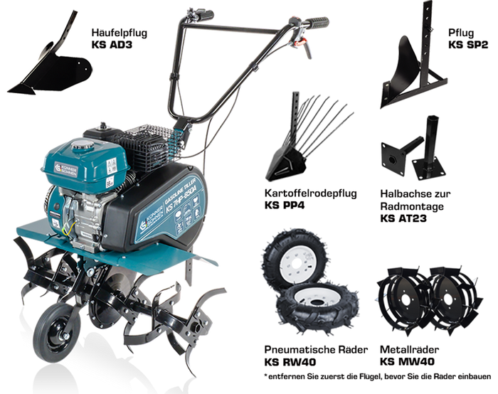 Bensindriven jordfräs KS 7HP-850A